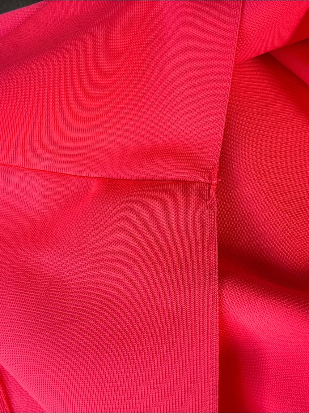 NWT Fashion Nova Elise Bandage Midi Dress Neon Coral Pink Size 1X - Picture 7 of 7